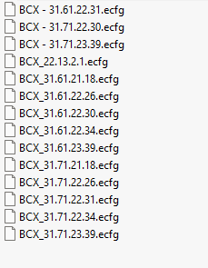 BCX ecfg files